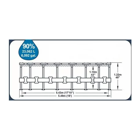 Bestway® Power Steel™ mosdó, Vista sorozat, 56977, szűrő, szivattyú, létra, ponyva, ChemConnect™ és