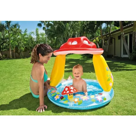 Intex® 57114 Gomba felfújható gyermekmedence tetővel, 1,02 x 0,89 m