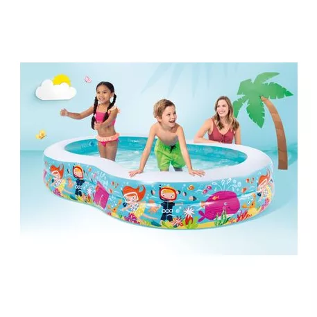 Intex® 56490, Seashore felfújható gyermekmedence, 2,62 x 1,60 x 0,46 m
