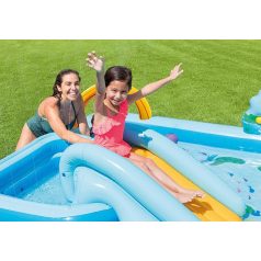   Intex® 57161, Jungle kalandjátékközpont felfújható gyermekmedence, 2,44 x 1,98 x 0,71 m