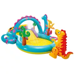   Intex® 57135 Dinoland játszóközpont, felfújható játszómedence, 302x229x112 cm