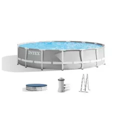   Intex® Prism Frame Premium 26724 medence (szűrő, szivattyú, letra, ponyva)