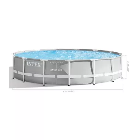 Intex® Prism Frame Premium 26724 medence (szűrő, szivattyú, letra, ponyva)