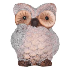   MagicHome karácsonyi szobor, Bagoly, terrakotta, 9 x 8 x 9,5 cm