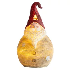 Szobor Mikulás, gömbölyű, közepes, LED, polyresin, 43613 cm