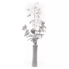 Dekoratív ág MoneyPlant.White, fehér, 56/107 cm