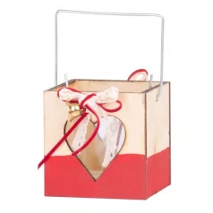 Woodeco 36291 Dekoráció, Ház, 8x8 cm, 5 db