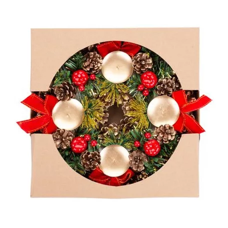 MagicHome adventi koszorú, 25 cm