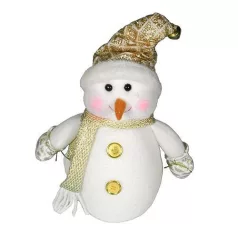 MagicHome karácsonyi figura, Hóember, sapkával, 29 cm