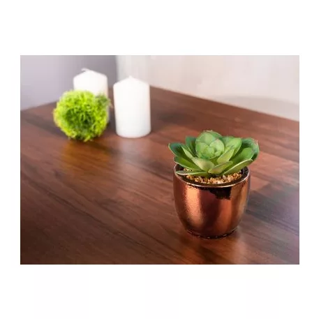 Leveles virág MagicHome, 10 cm, kerámia-cement, arany