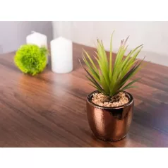 Leveles virág MagicHome, 19 cm, kerámia-cement, arany