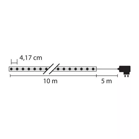 MagicHome Christmas Rolight lánc, 240 LED, többszínű, 8 funkciós, 230 V, 50 Hz, IP 44, kültéri