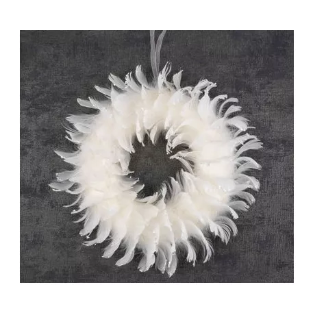 Koszorú Pehely Magichome, Fehér, 35 cm