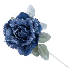 Virág Pünkösdirózsa Levéllel, Kék, Szár, csomag 6 db