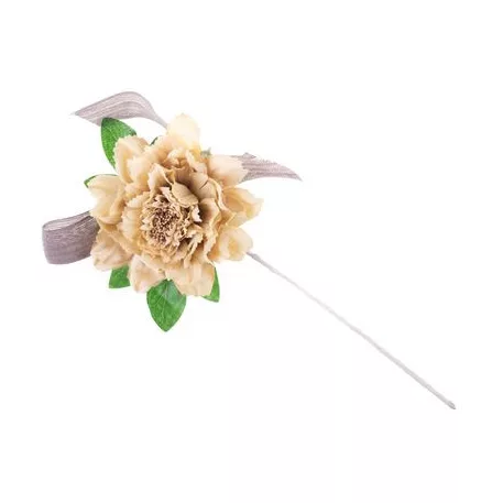 Virág Pünkösdirózsa, Levéllel, Okker, Szár, csomag 6 db