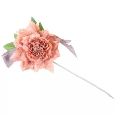   Virág Pünkösdirózsa, Levéllel, Barack, Szár, csomag 6 db