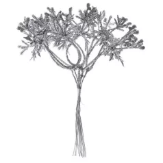 Ág, Ezüst 15 cm, 6 db
