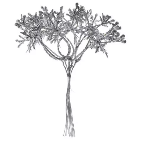 Ág, Ezüst 15 cm, 6 db