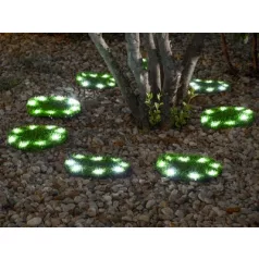 Lámpa Solárna 4 Fű Lap, 24 cm, 4x 8 LED, AA