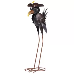   MagicHome Mecco dekoráció, Holló, fémlemez, 20 x 14 x 66 cm