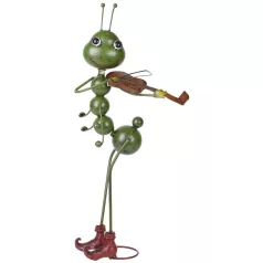   MagicHome Mecco dekoráció, Hangya hegedűvel, fémlemez, 27 x 17 x 68 cm