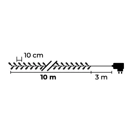 Fényfüzér MagicHome Serpens, 100 LED , 8 funkciós, 230 V, 50 Hz