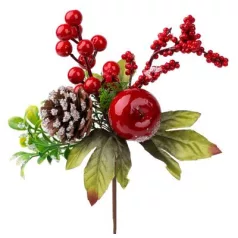 Ág Almával, Piros, 24 cm, 6 db