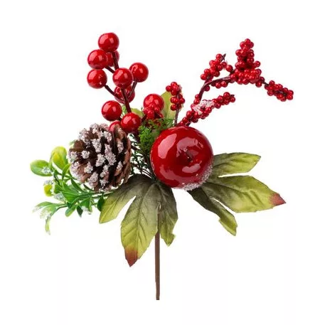 Ág Almával, Piros, 24 cm, 6 db