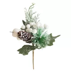 Ág Tobozal, Fehér, 21 cm, 6 db