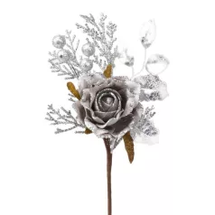 Ág Rózsával, Szürke, 26 cm, 6 db