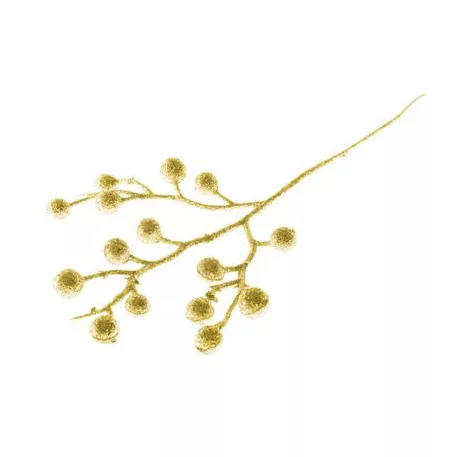 Ág Gliberries. Arany, 28 cm, 6 db