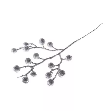 Ág Gliberries. Ezüst, 28 cm, 6 db