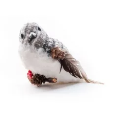 Madár Pehely Magichome, 15x10x12.5 cm, Fehér-Szürke