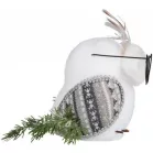 Bagoly Magichome, 13x16x15 cm, Fehér,Pehely