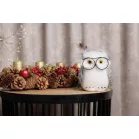 Bagoly Magichome, 13x16x15 cm, Fehér,Pehely
