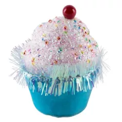   Dekoráció Magichome Candy Line, Muffin, Kék, 7x7x11 cm, Akaszthatós