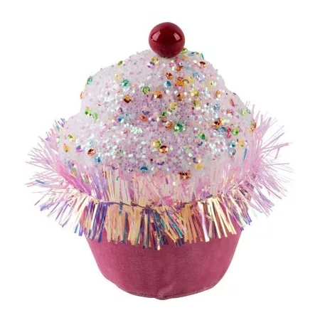 Dekoráció Magichome Candy Line,Muffin, Rózsaszín, 7x7x11 cm, Akaszthatós