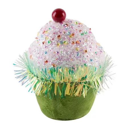 Dekoráció Magichome Candy Line, Muffin, Zöld, 7x7x11 cm, Akaszthatós