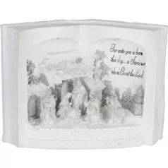   MagicHome karácsonyi dekoráció, Betlehem könyvben, angol szöveggel, 3 ​​LED, 3xAA, belső, 27,50x12x19 cm