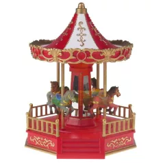   MagicHome karácsonyi dekoráció, Körhinta, színváltó LED, dallamokkal, 18,3 x 20 x 23,5 cm