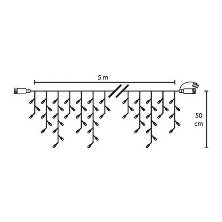 Fényfüzér MagicHome Icicle, 200 LED, MULTI CONNECT, jégcsap