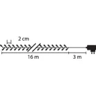 Fényfüzér, MagicHome Karácsony Errai, 800 LED fehér, 8 funkciós, 230 V, 50 Hz, IP 44, külső