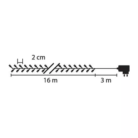 Fényfüzér, MagicHome Karácsony Errai, 800 LED fehér, 8 funkciós, 230 V, 50 Hz, IP 44, külső