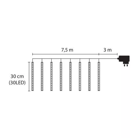 Fényfüzér MagicHome Icicle, 720 LED, 230 V, 50 Hz
