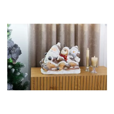 MagicHome karácsonyi dekoráció, kerámia, 45 x 23 x 34,5 cm