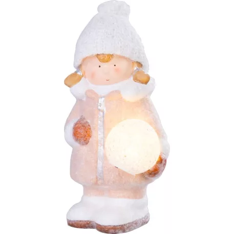 MagicHome karácsonyi szobor, 1 LED, terrakotta, 14 x 13 x 25 cm