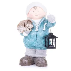 MagicHome karácsonyi szobor, kerámia, 23 x 20 x 39,5 cm