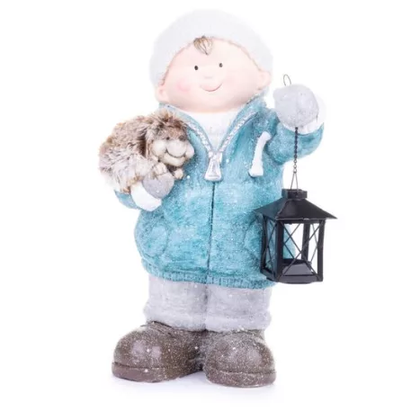 MagicHome karácsonyi szobor, kerámia, 23 x 20 x 39,5 cm