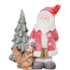 MagicHome karácsonyi dekoráció, Mikulás, 1 LED, kerámia, 35,5 x 2