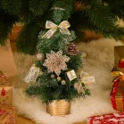 Feldíszített Karácsonyfa MagicHome, bronz, 40 cm